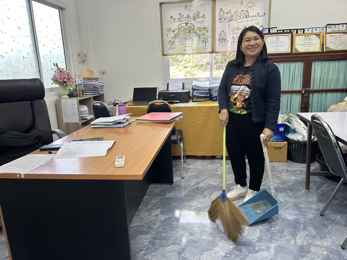 พช.บางกระทุ่ม ดำเนินงานตามมาตรการรักษาสิ่งแวดล้อม (กิจกรรม 5 ส ส และลด ละ เลิกใช้โฟมหรือพลาสติก)